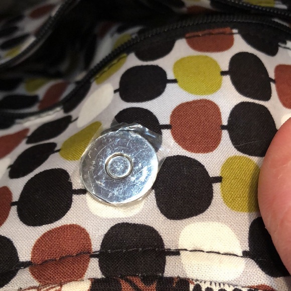 Vera Bradley NWT 2013 Cocoa Moss bag/purse/tote plus double side cap - Picture 6 of 16